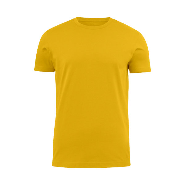 T-Shirt, gelb, > 200g, Rundhals