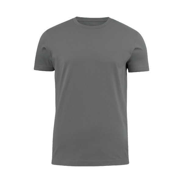 T-Shirt, grau, > 200g, Rundhals
