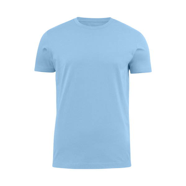 T-Shirt, light blau, > 200g, Rundhals